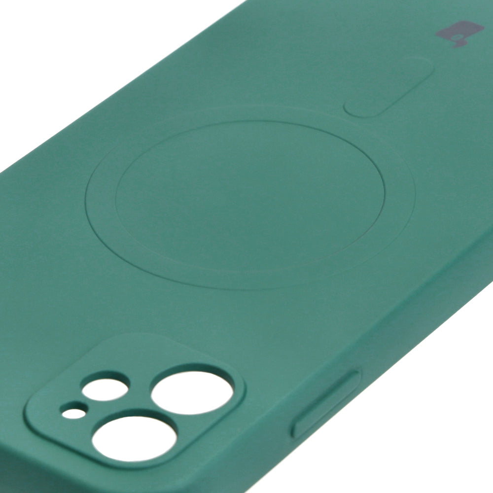 Schutzhülle Bizon Case Silicone MagSafe für Apple iPhone 11, Dunkelgrün