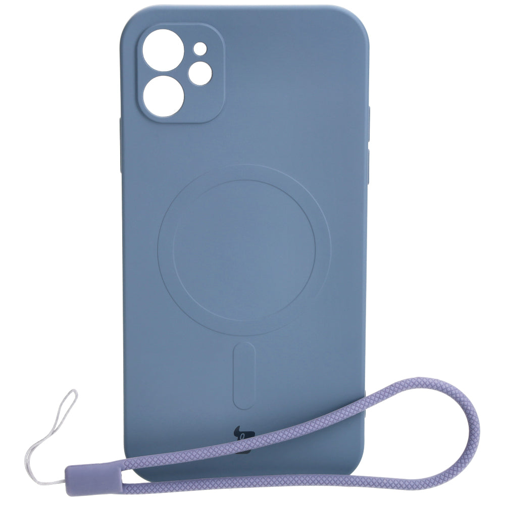 Schutzhülle Bizon Case Silicone MagSafe für Apple iPhone 11, Grau