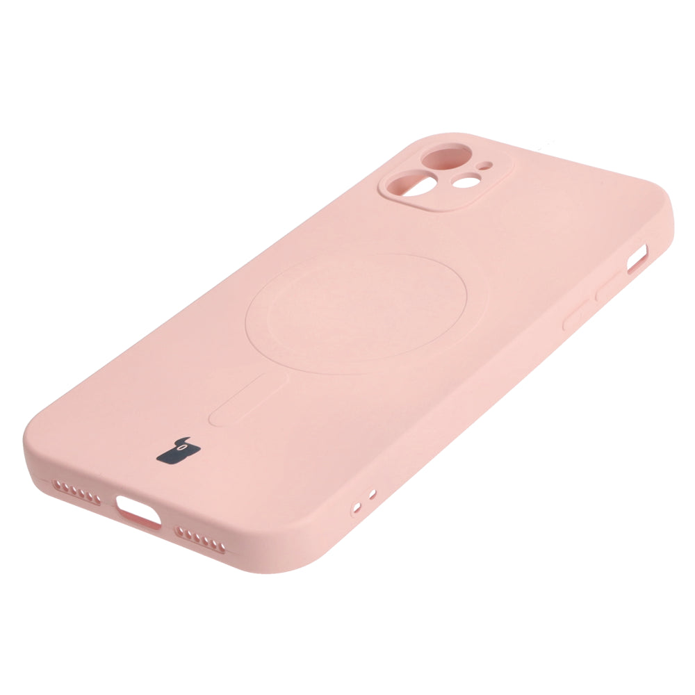 Schutzhülle Bizon Case Silicone MagSafe für Apple iPhone 11, Hellrosa