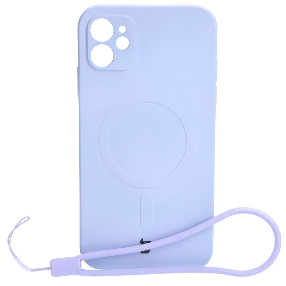 Schutzhülle Bizon Case Silicone MagSafe für Apple iPhone 11, Hellviolett