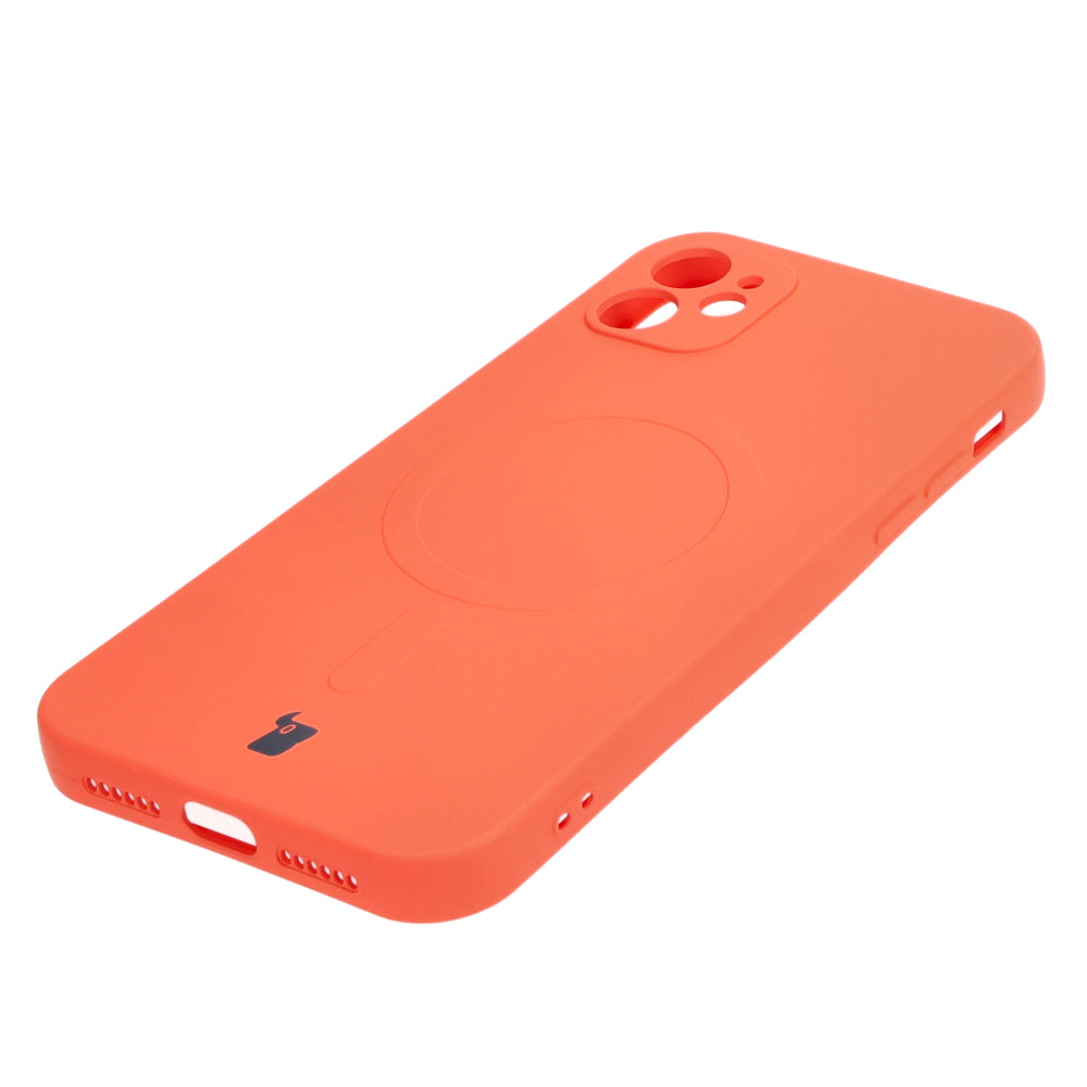 Schutzhülle Bizon Case Silicone MagSafe für Apple iPhone 11, Karottenfarbe