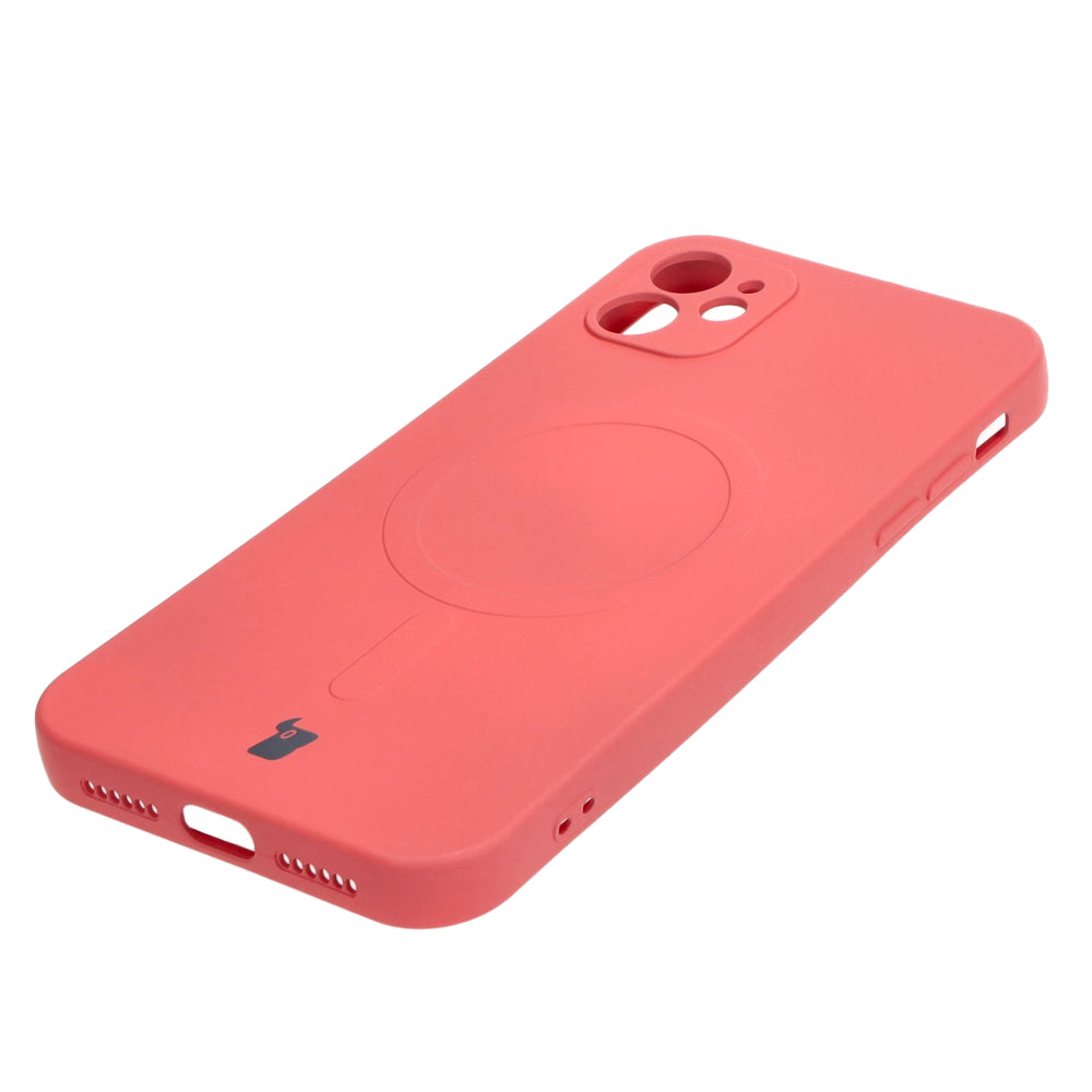 Schutzhülle Bizon Case Silicone MagSafe für Apple iPhone 11, Dunkelrosa