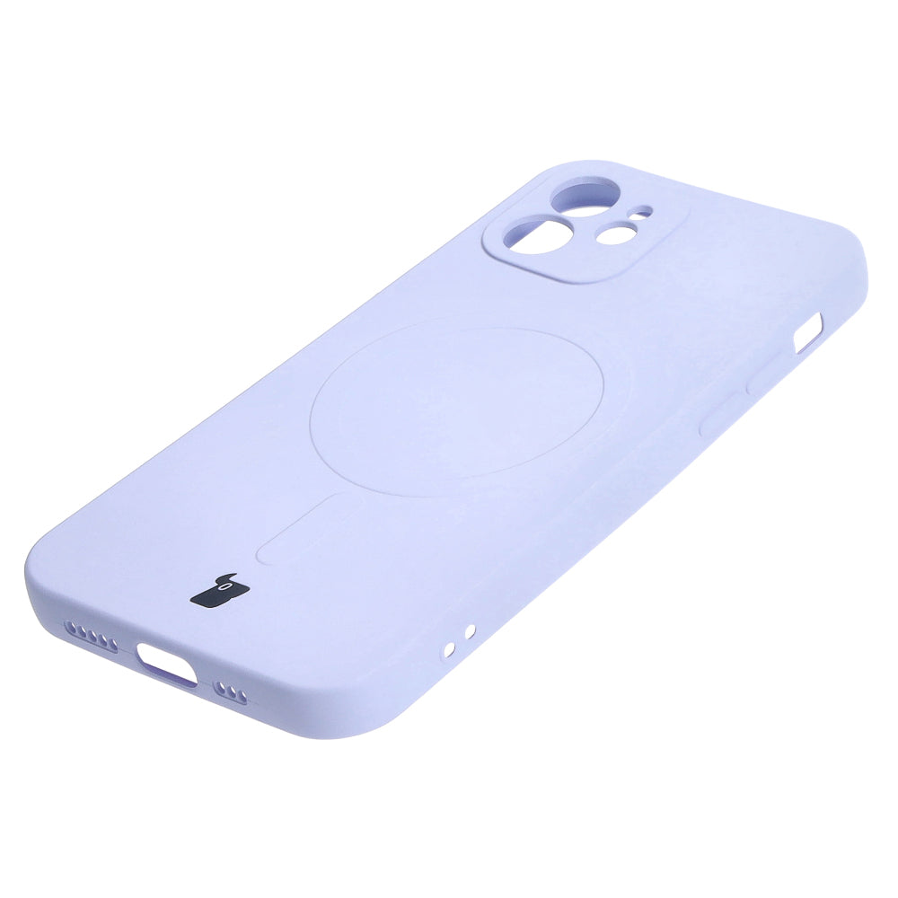Schutzhülle Bizon Case Silicone MagSafe für Apple iPhone 12, Hellviolett