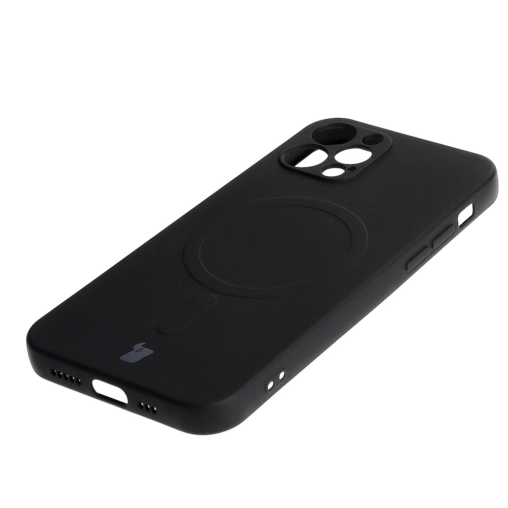Schutzhülle Bizon Case Silicone MagSafe für Apple iPhone 12 Pro, Schwarz