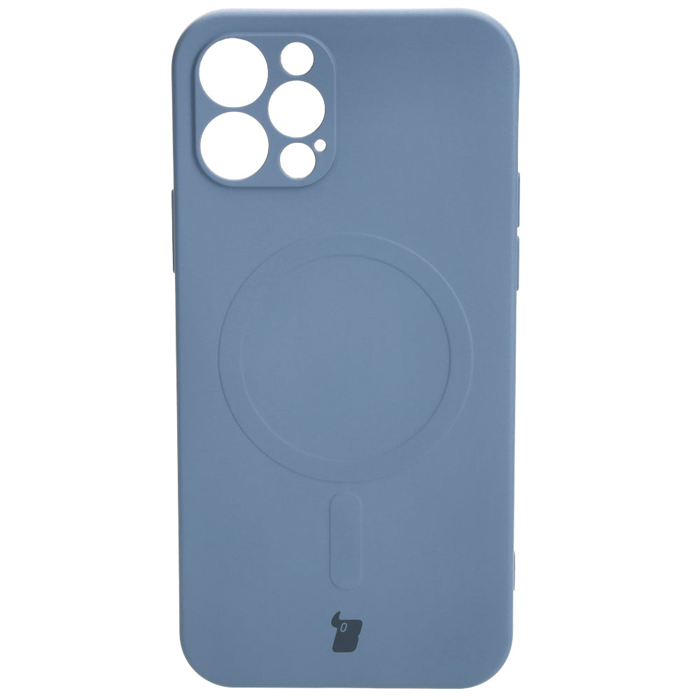 Schutzhülle Bizon Case Silicone MagSafe für Apple iPhone 12 Pro, Grau