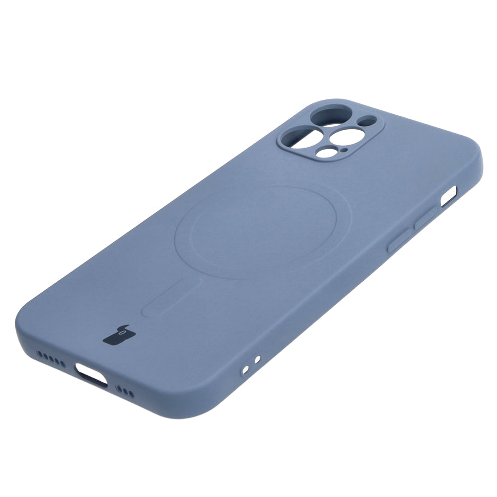 Schutzhülle Bizon Case Silicone MagSafe für Apple iPhone 12 Pro, Grau