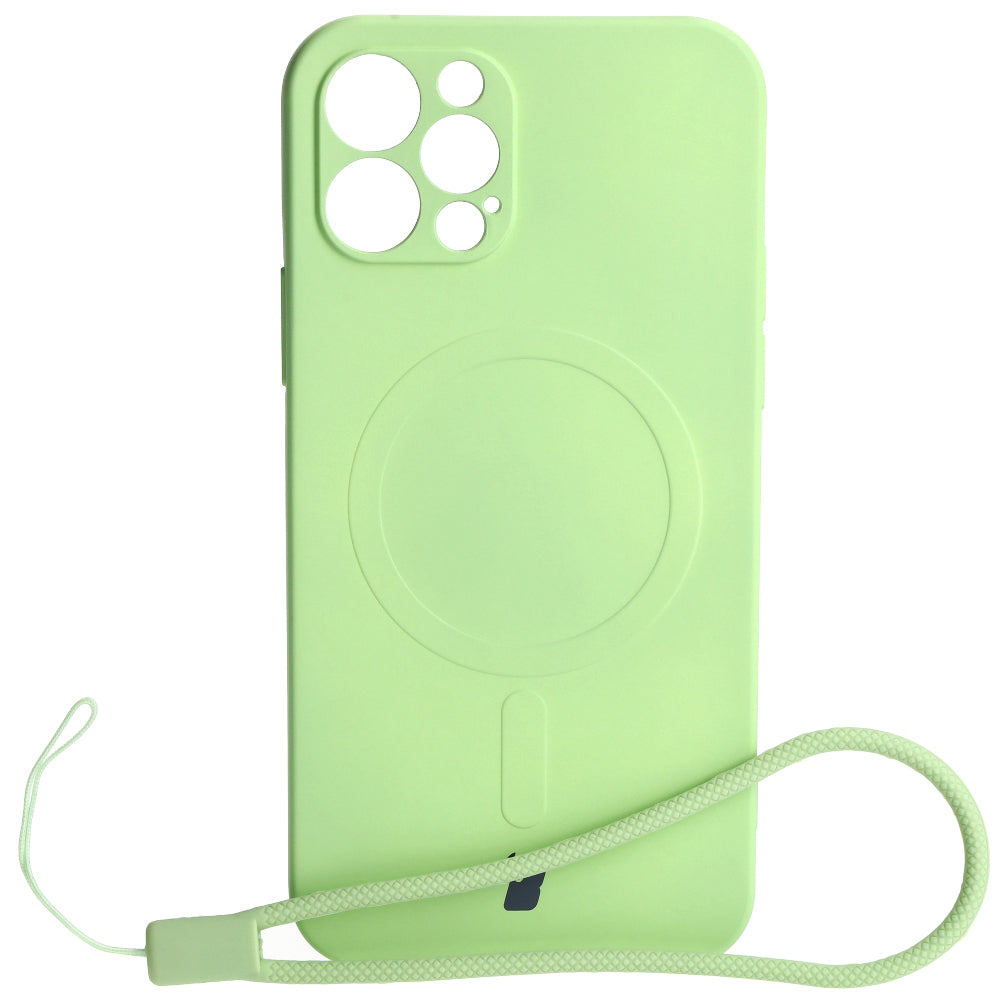 Schutzhülle Bizon Case Silicone MagSafe für Apple iPhone 12 Pro, Hellgrün