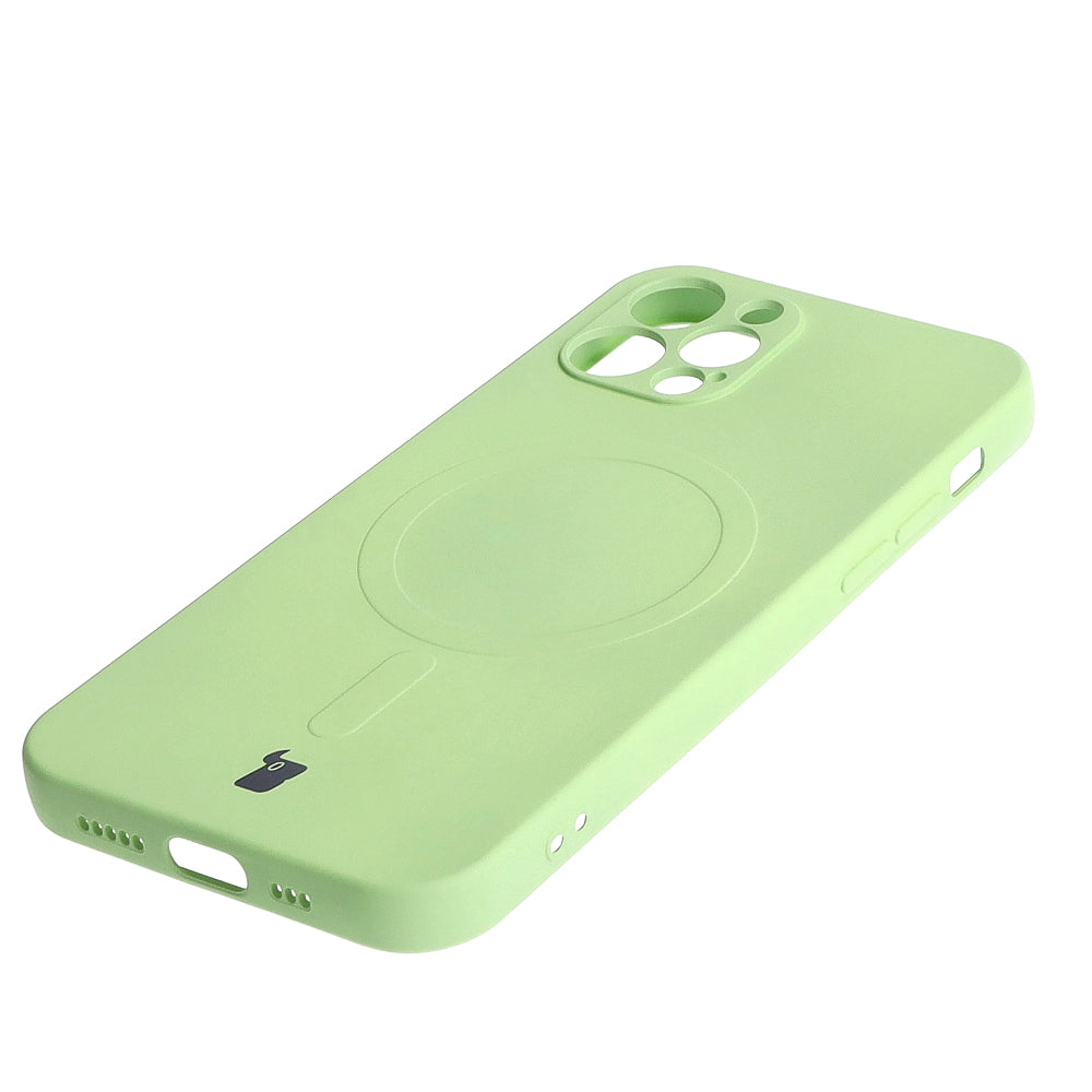 Schutzhülle Bizon Case Silicone MagSafe für Apple iPhone 12 Pro, Hellgrün