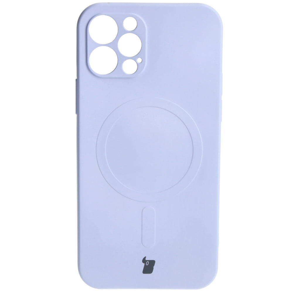 Schutzhülle Bizon Case Silicone MagSafe für Apple iPhone 12 Pro, Hellviolett