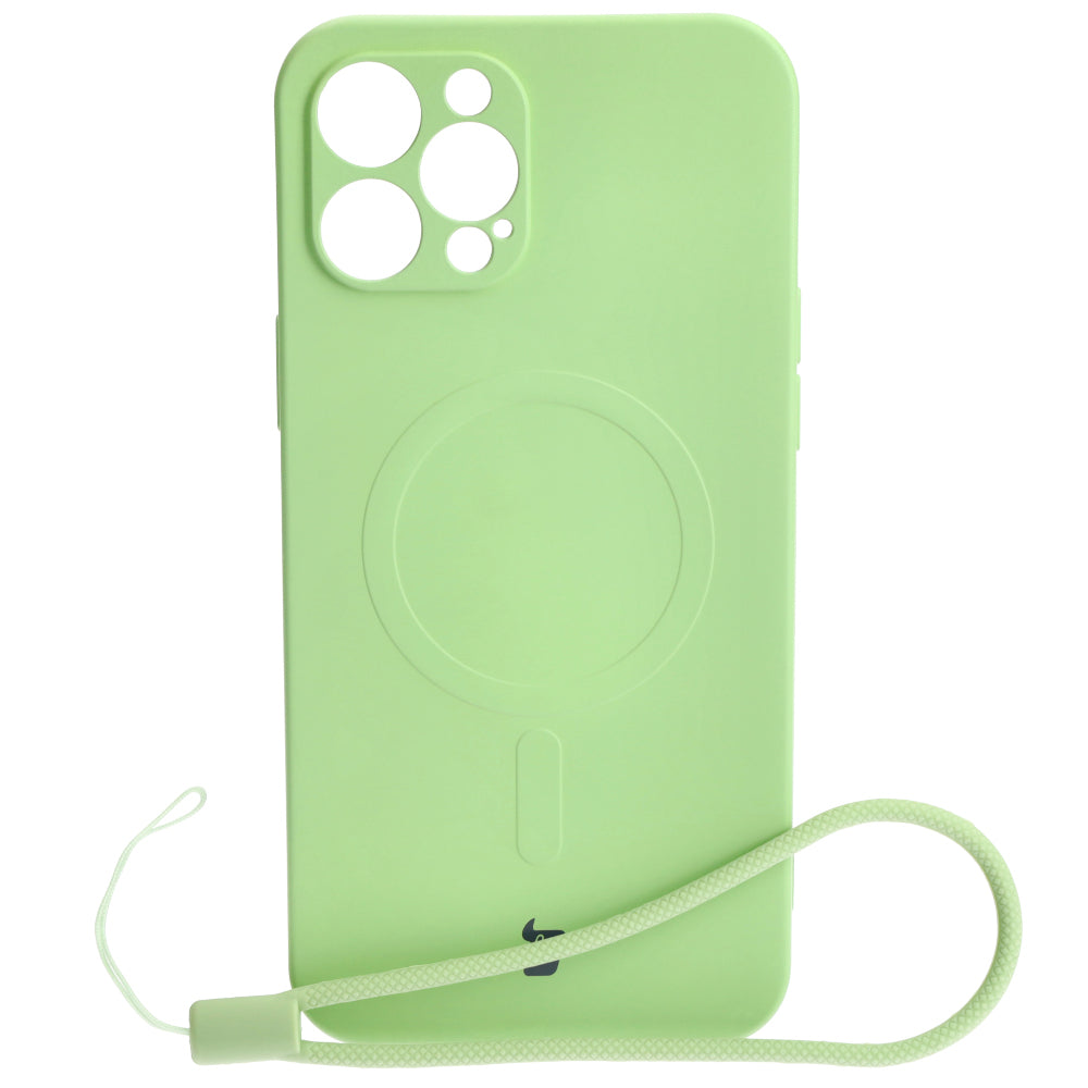 Schutzhülle Bizon Case Silicone MagSafe für Apple iPhone 12 Pro Max, Hellgrün