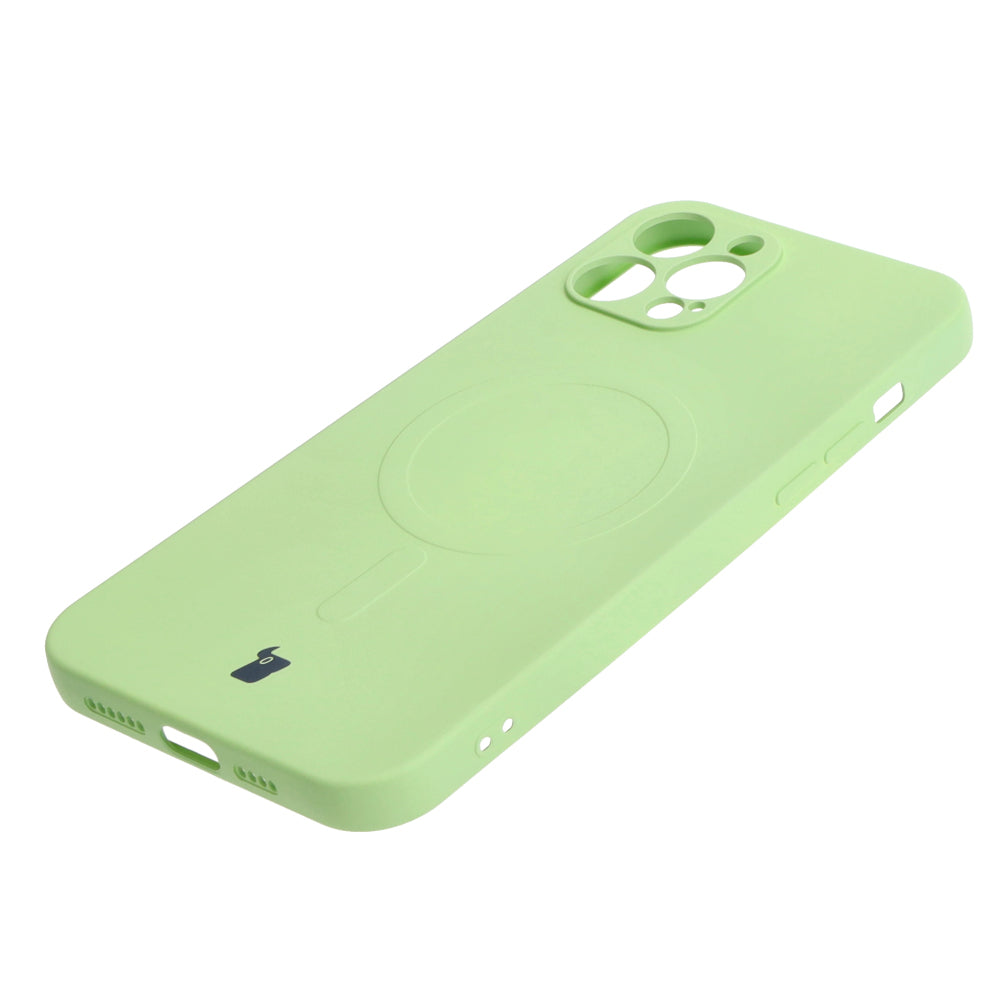 Schutzhülle Bizon Case Silicone MagSafe für Apple iPhone 12 Pro Max, Hellgrün