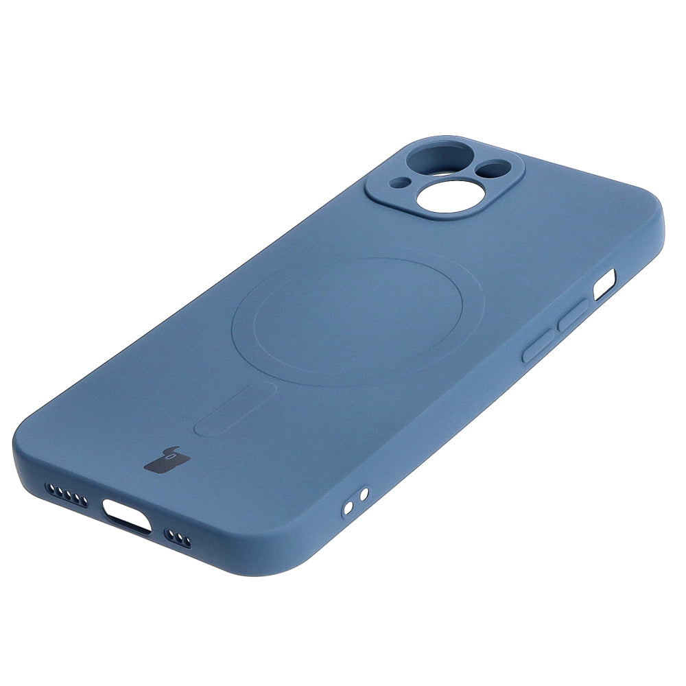 Silikon Handyhülle mit Magnetring Bizon Case Silicone Magnetic für iPhone 13, Dunkelblau