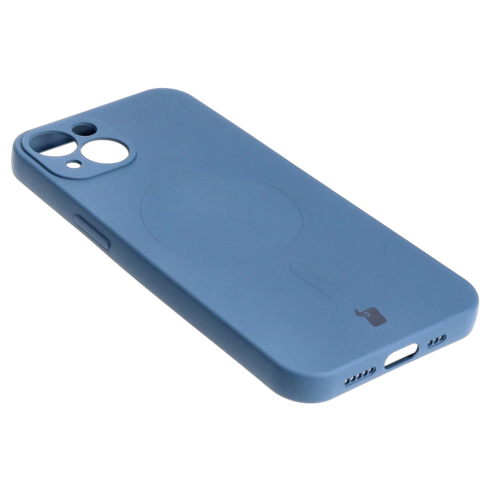 Silikon Handyhülle mit Magnetring Bizon Case Silicone Magnetic für iPhone 13, Dunkelblau