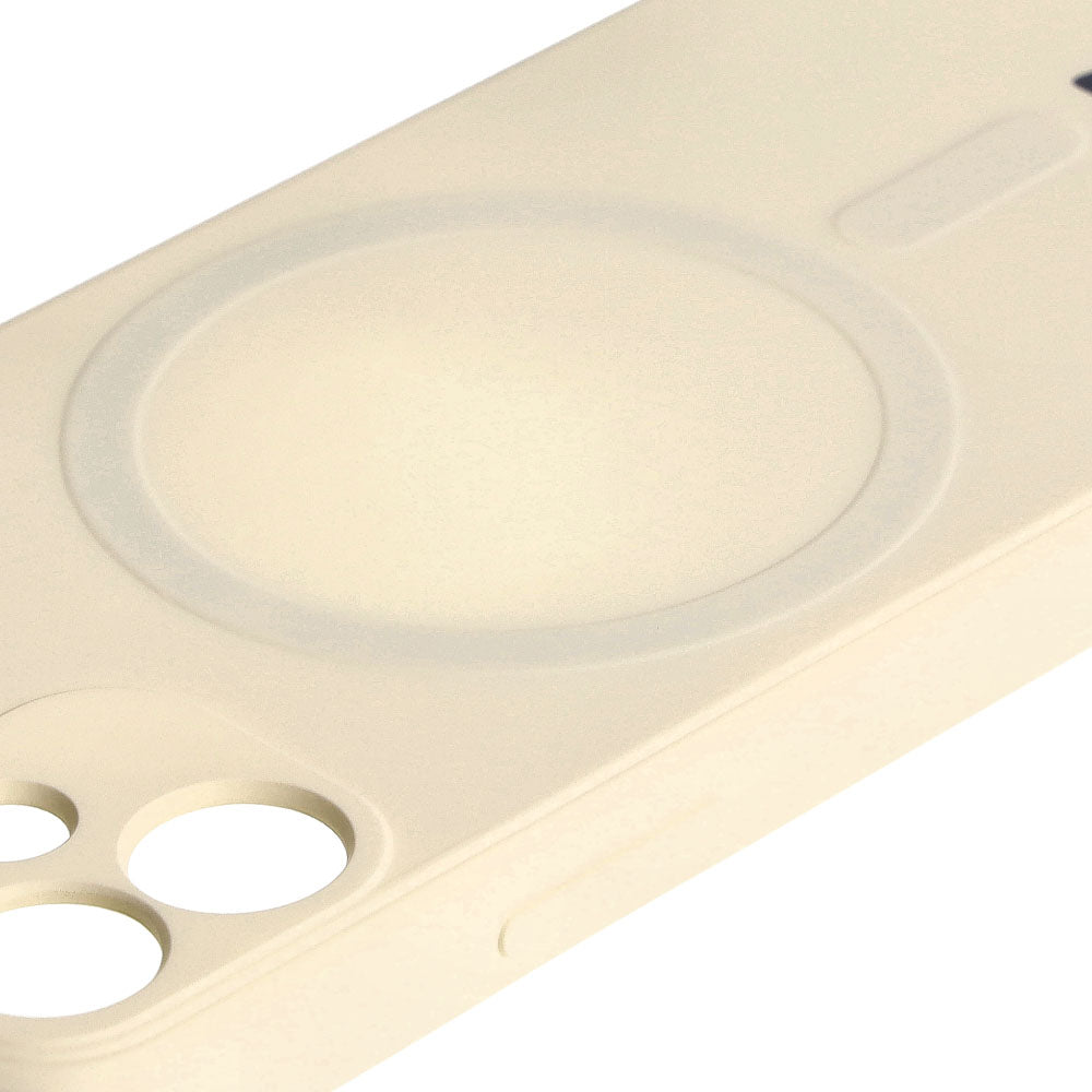 Schutzhülle Bizon Case Silicone MagSafe Sq für Apple iPhone 12 Mini, Beige
