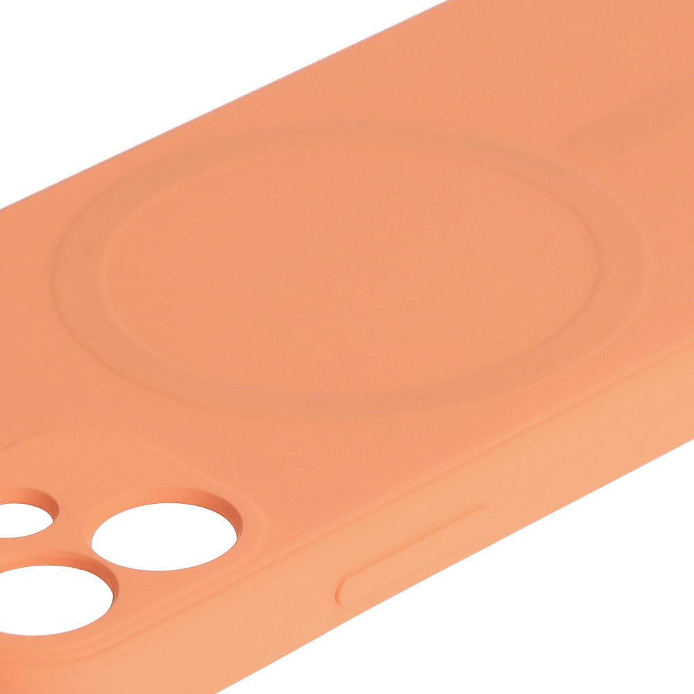 Schutzhülle Bizon Case Silicone MagSafe Sq für Apple iPhone 12 Mini, Karottenfarbe