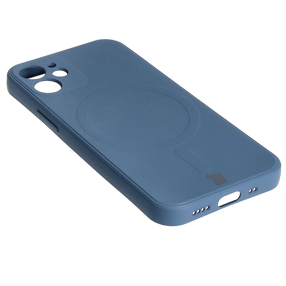 Schutzhülle Bizon Case Silicone MagSafe Sq für Apple iPhone 12 Mini, Dunkelblau