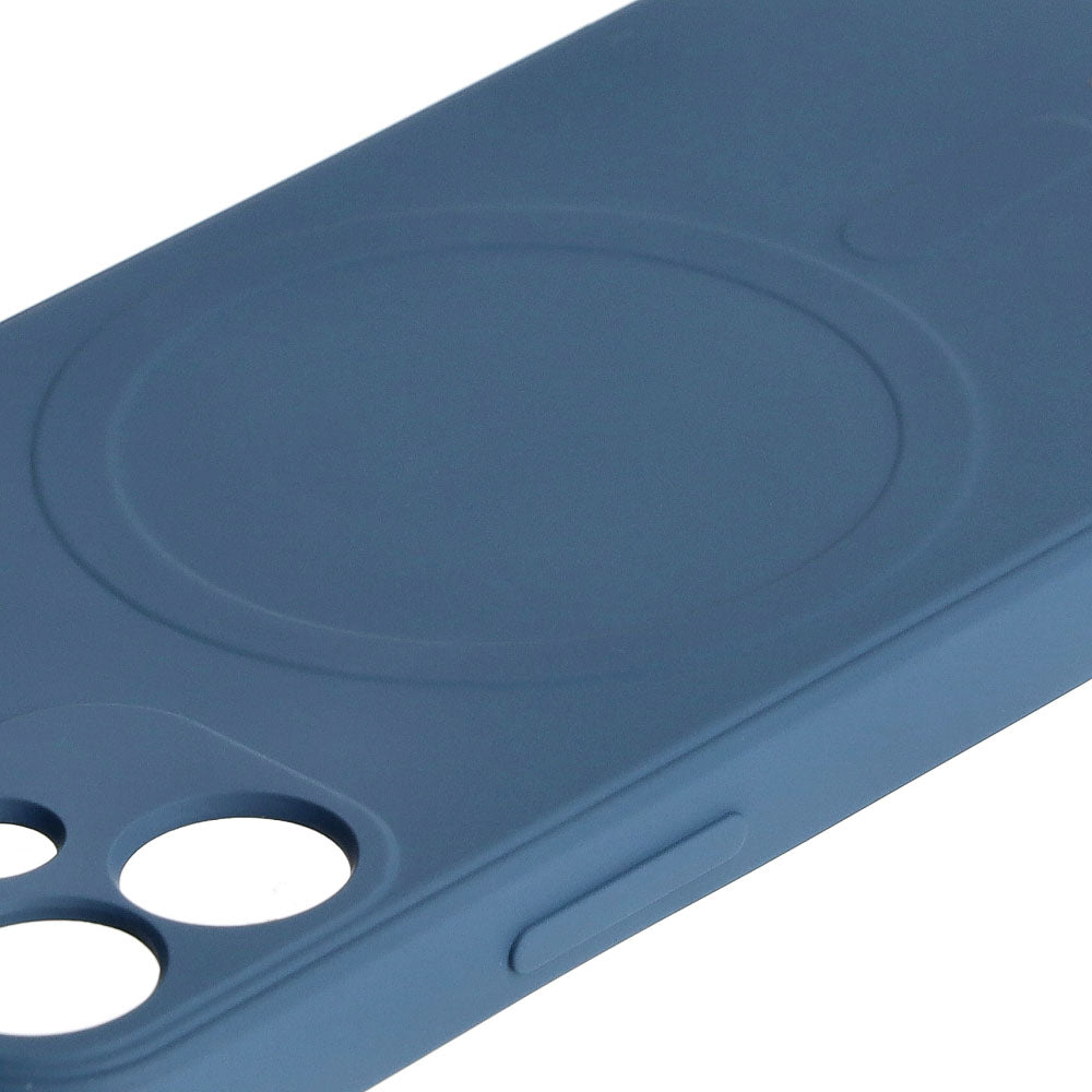 Schutzhülle Bizon Case Silicone MagSafe Sq für Apple iPhone 12 Mini, Dunkelblau