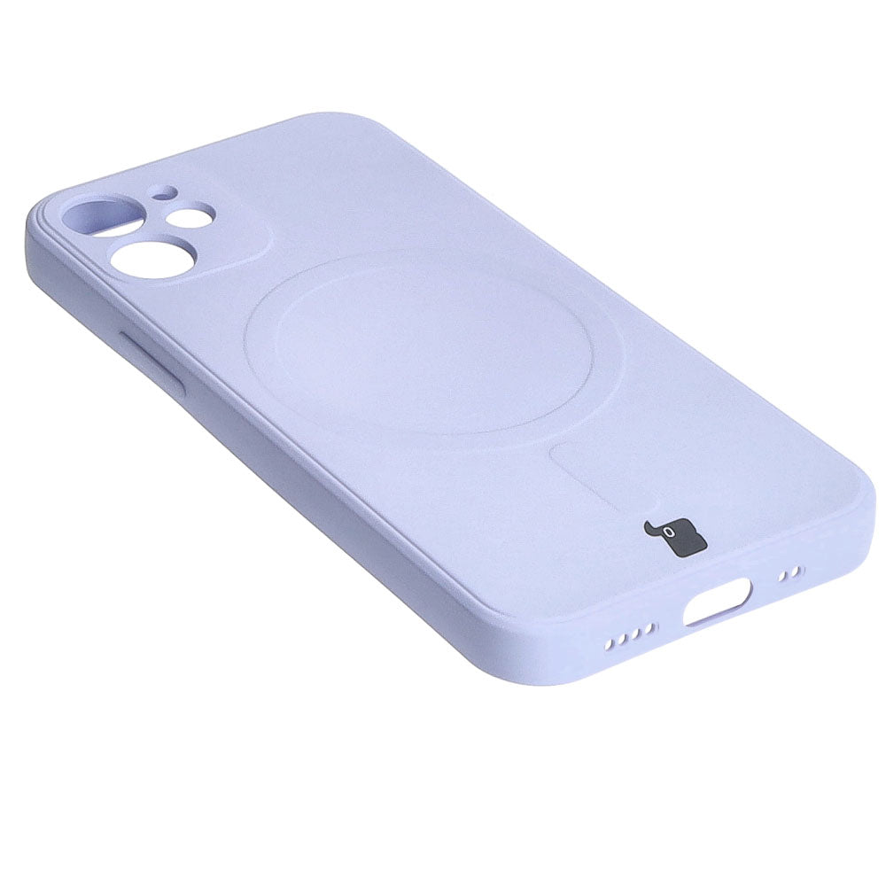 Schutzhülle Bizon Case Silicone MagSafe Sq für Apple iPhone 12 Mini, Hellviolett