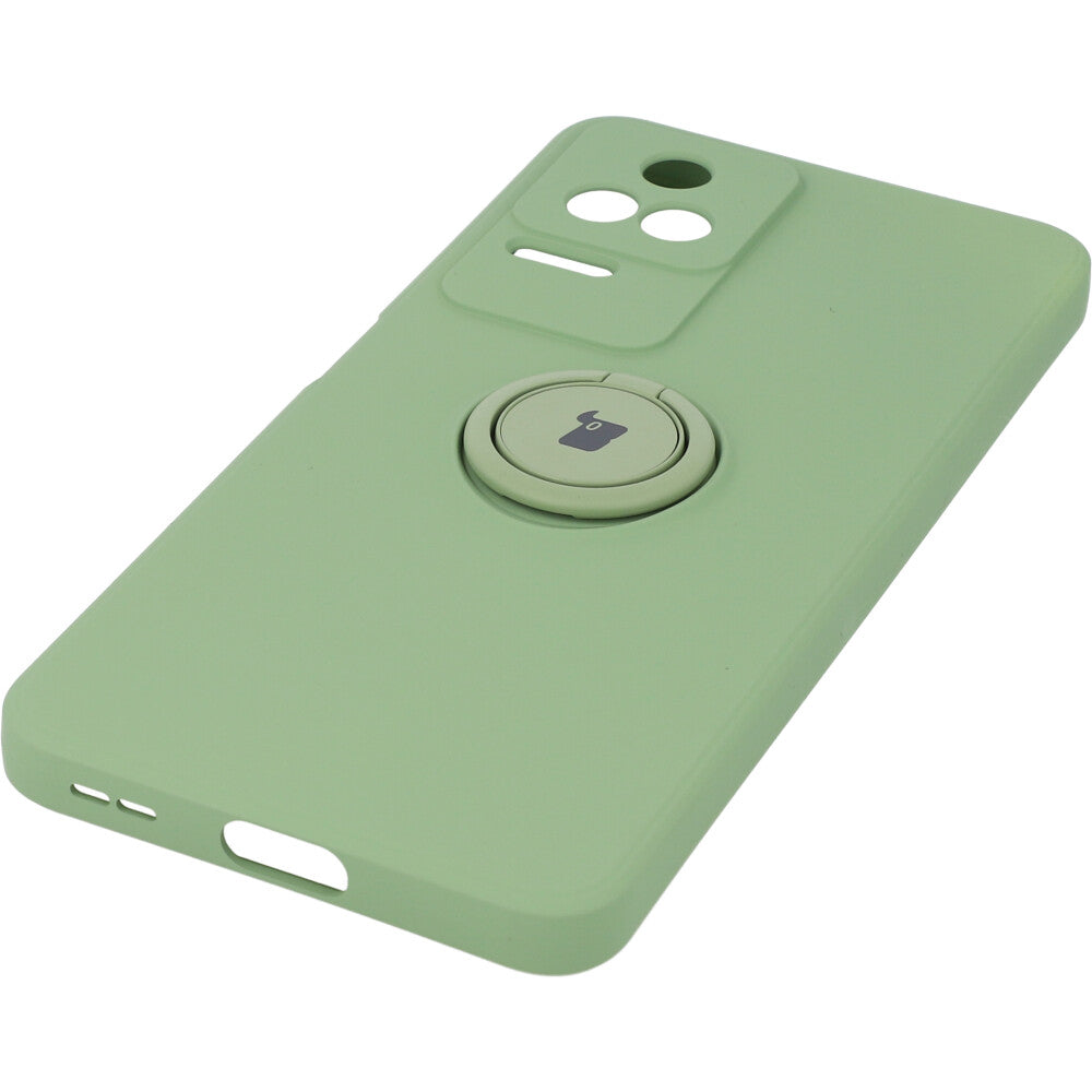 Schutzhülle Bizon Case Silicone Ring Sq für Xiaomi Poco F4, Grün