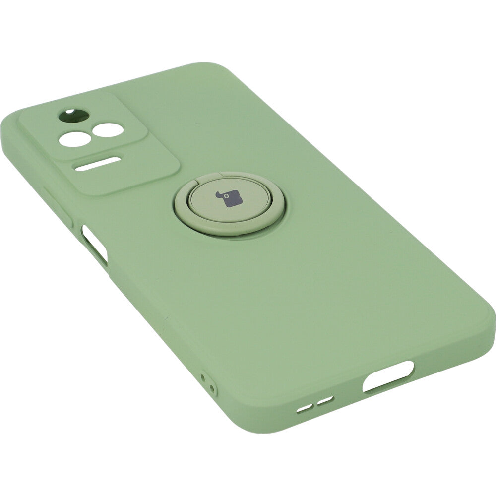 Schutzhülle Bizon Case Silicone Ring Sq für Xiaomi Poco F4, Grün