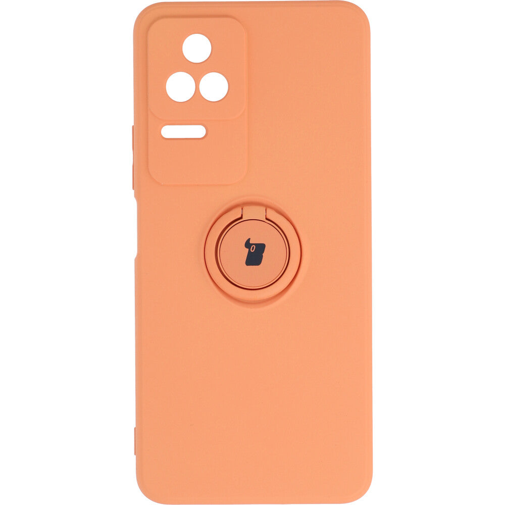 Schutzhülle Bizon Case Silicone Ring Sq für Xiaomi Poco F4, Orange