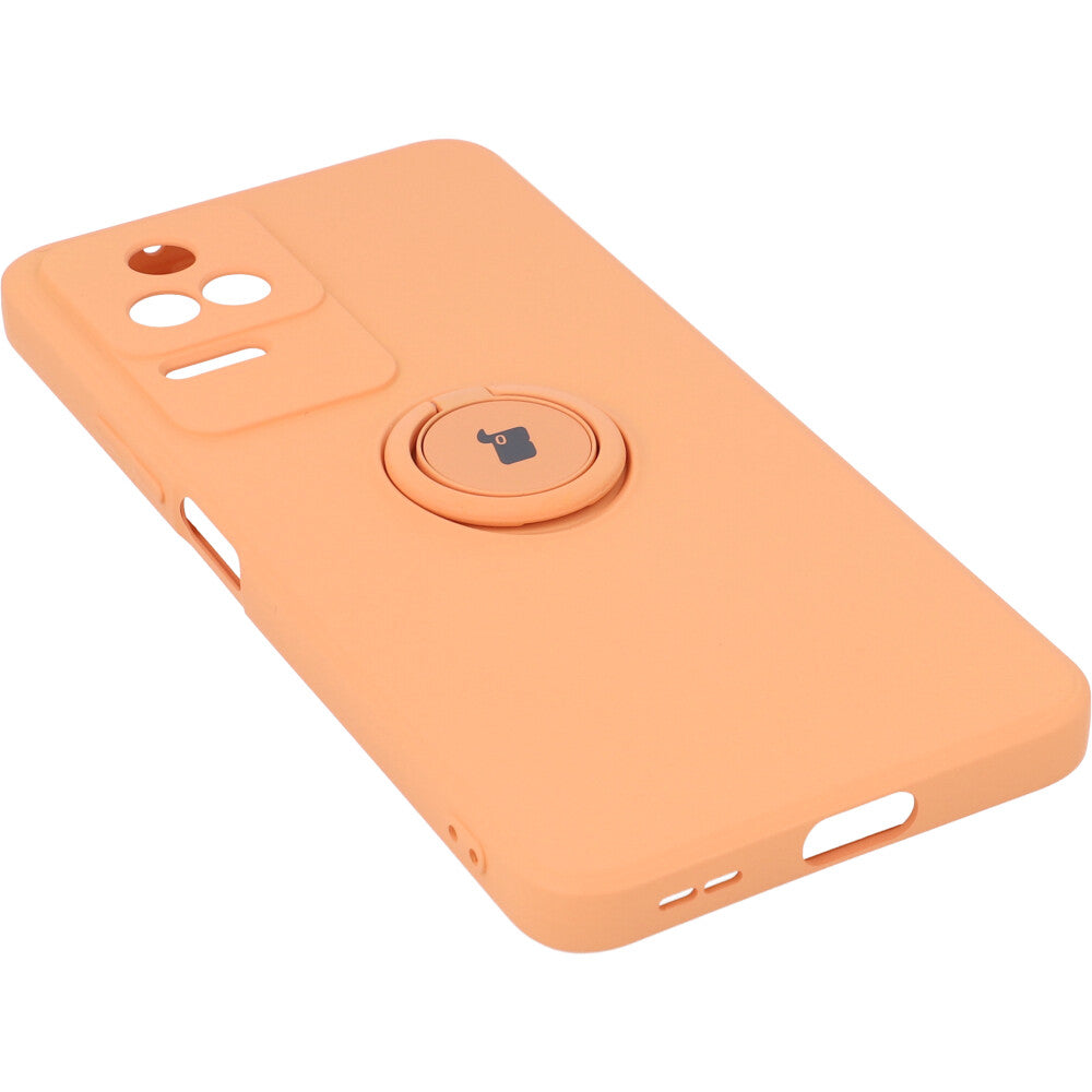 Schutzhülle Bizon Case Silicone Ring Sq für Xiaomi Poco F4, Orange