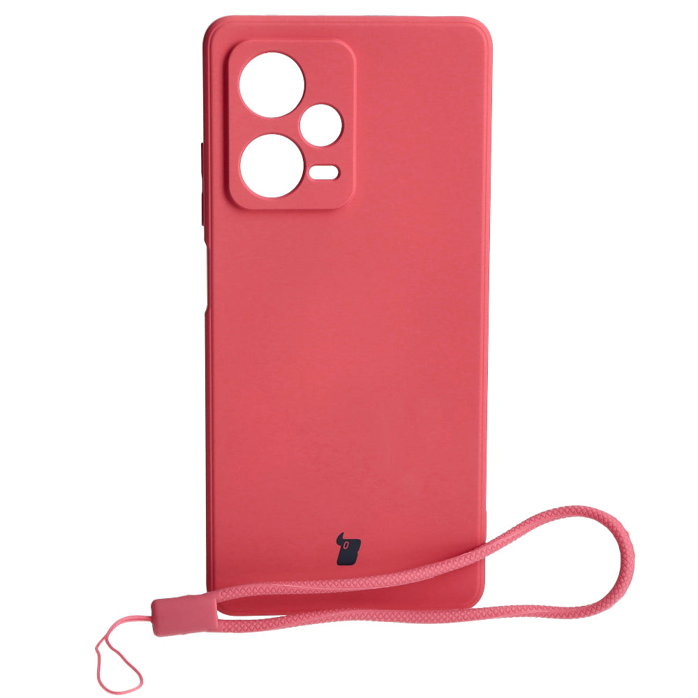 Schutzhülle Bizon Case Silicone Sq für Xiaomi Redmi Note 12 Pro Plus 5G, Dunkelrosa