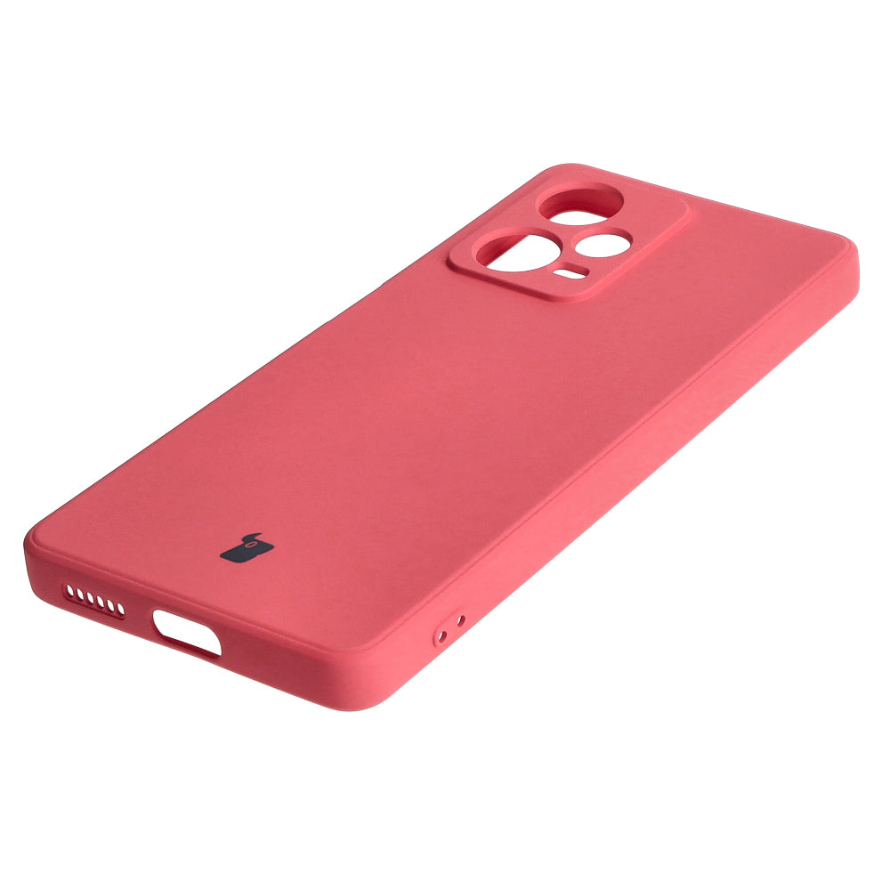 Schutzhülle Bizon Case Silicone Sq für Xiaomi Redmi Note 12 Pro Plus 5G, Dunkelrosa