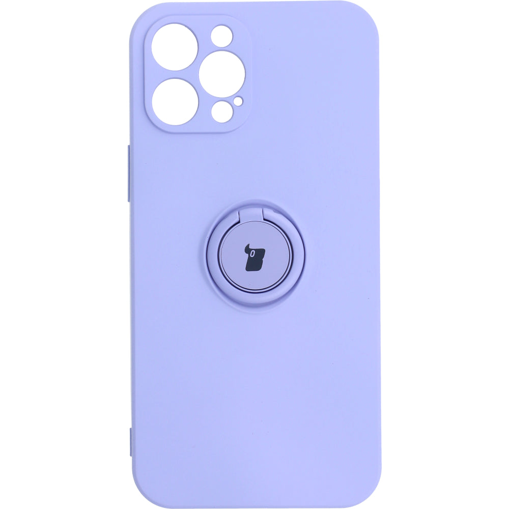 Schutzhülle Bizon Case Silicone Ring für iPhone 12 Pro Max, Violett