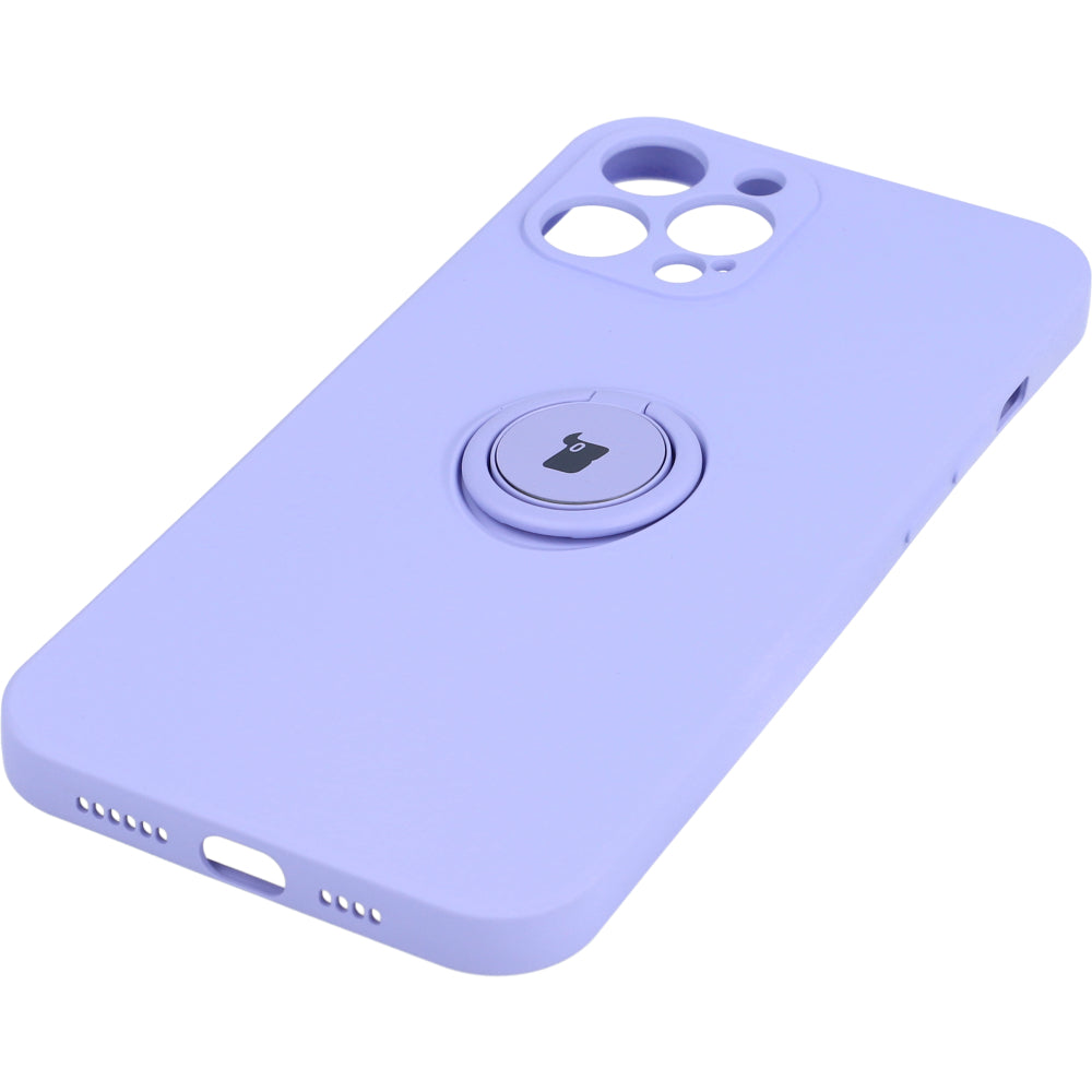 Schutzhülle Bizon Case Silicone Ring für iPhone 12 Pro Max, Violett