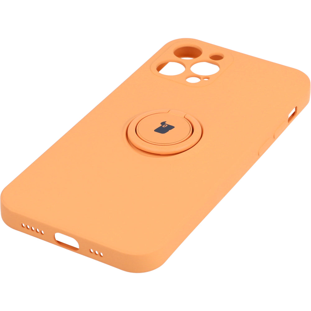 Schutzhülle Bizon Case Silicone Ring für iPhone 12 Pro, Orange