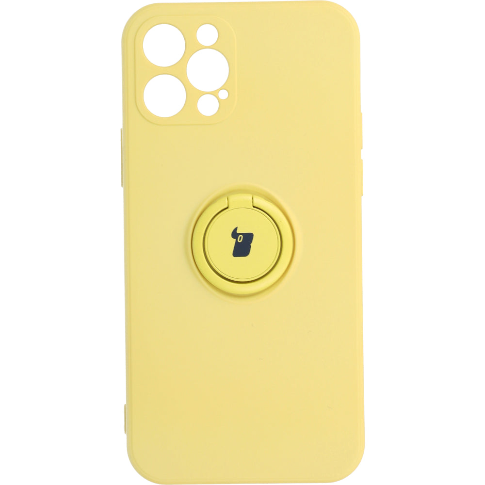 Schutzhülle Bizon Case Silicone Ring für iPhone 12 Pro, Gelb