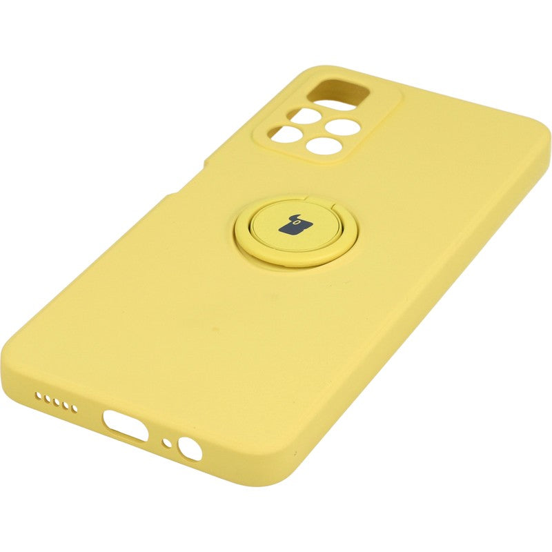 Schutzhülle Bizon Case Silicone Ring für Poco M4 Pro 5G / Redmi Note 11S 5G, Gelb