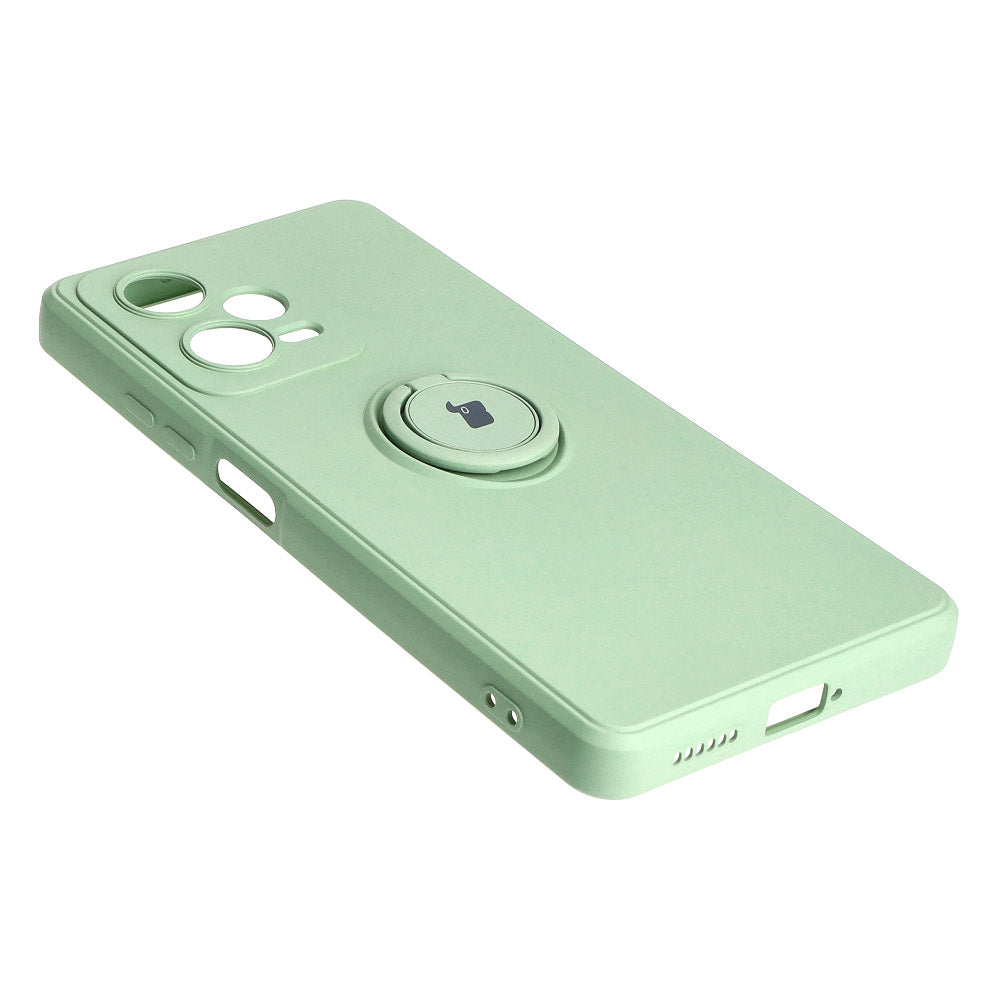Schutzhülle Bizon Case Silicone Ring Sq für Xiaomi Redmi Note 12 Pro Plus 5G, Hellgrün