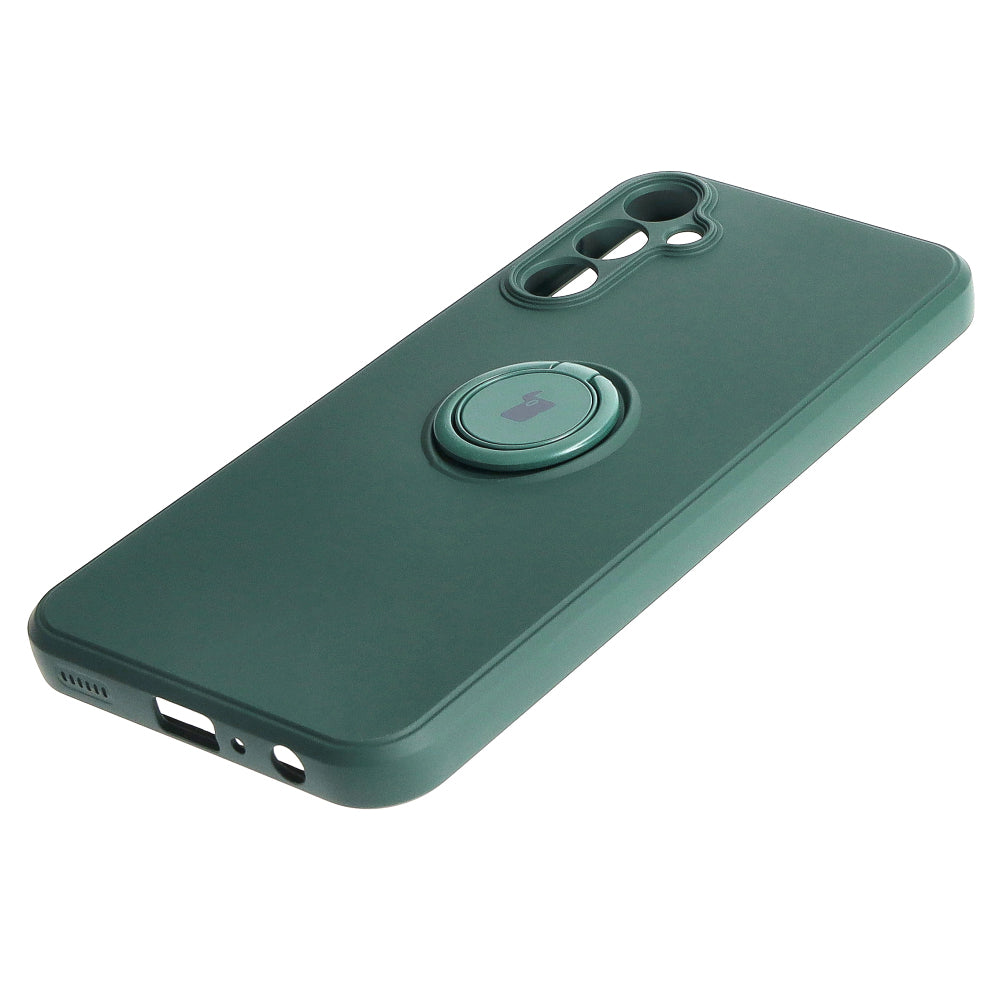 Schutzhülle Bizon Case Silicone Ring Sq für Galaxy A24, Dunkelgrün