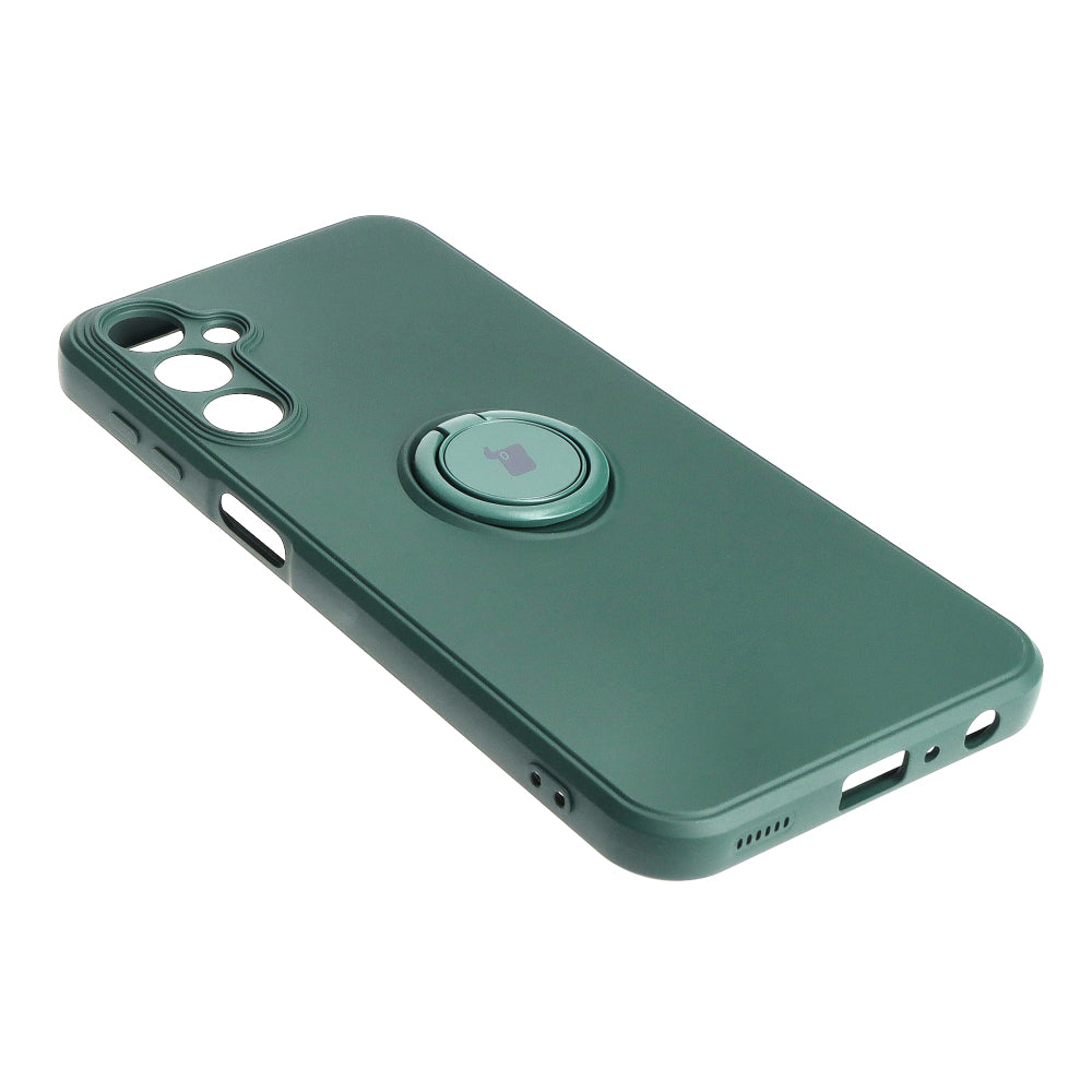 Schutzhülle Bizon Case Silicone Ring Sq für Galaxy A24, Dunkelgrün