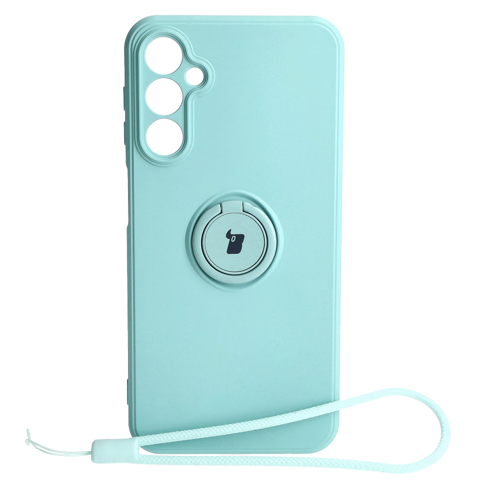 Schutzhülle Bizon Case Silicone Ring Sq für Galaxy A24, Türkis