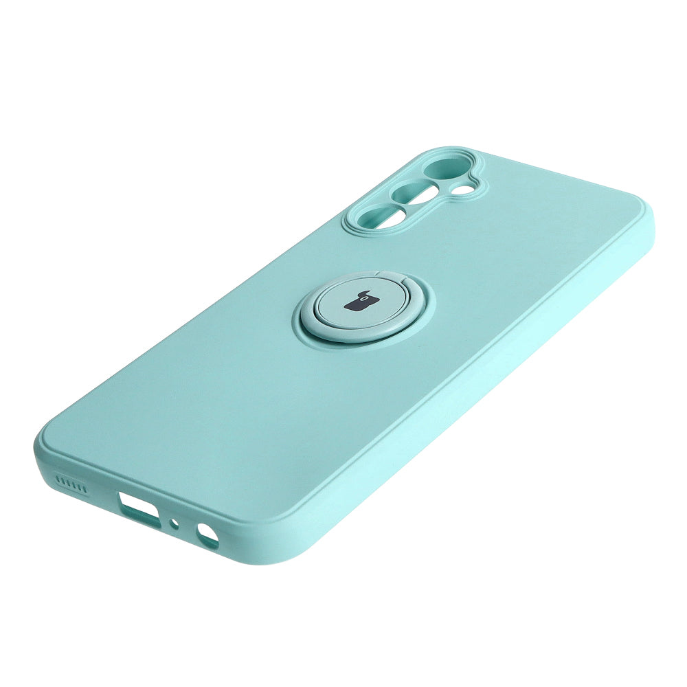 Schutzhülle Bizon Case Silicone Ring Sq für Galaxy A24, Türkis