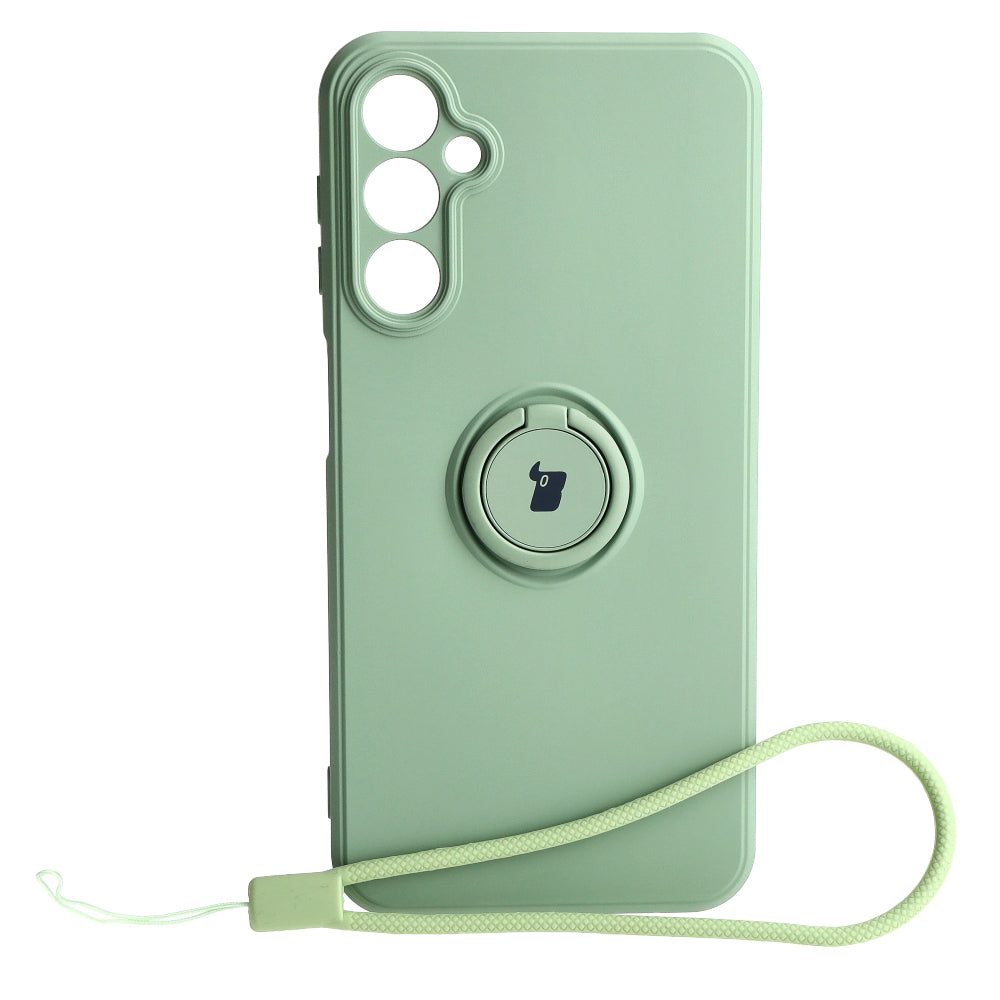 Schutzhülle Bizon Case Silicone Ring Sq für Galaxy A24, Hellgrün