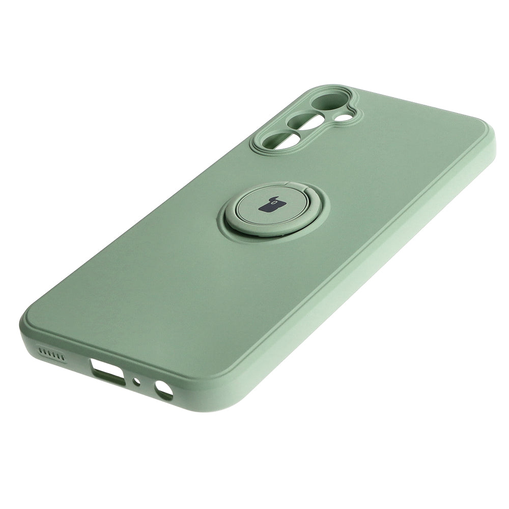 Schutzhülle Bizon Case Silicone Ring Sq für Galaxy A24, Hellgrün