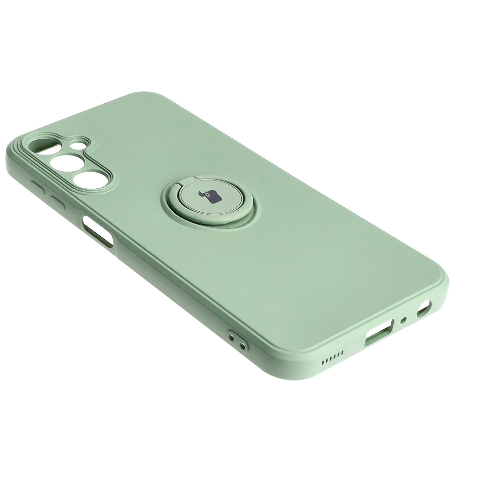 Schutzhülle Bizon Case Silicone Ring Sq für Galaxy A24, Hellgrün