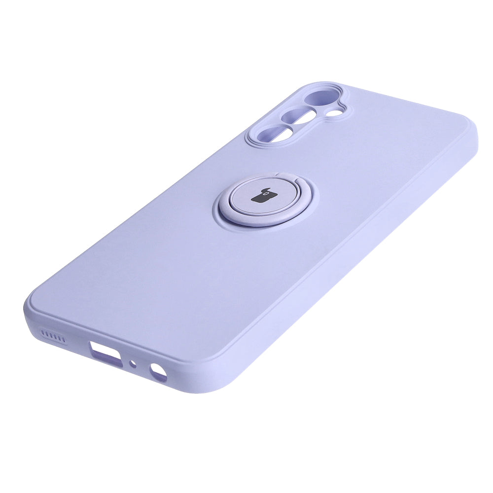 Schutzhülle Bizon Case Silicone Ring Sq für Galaxy A24, Hellviolett