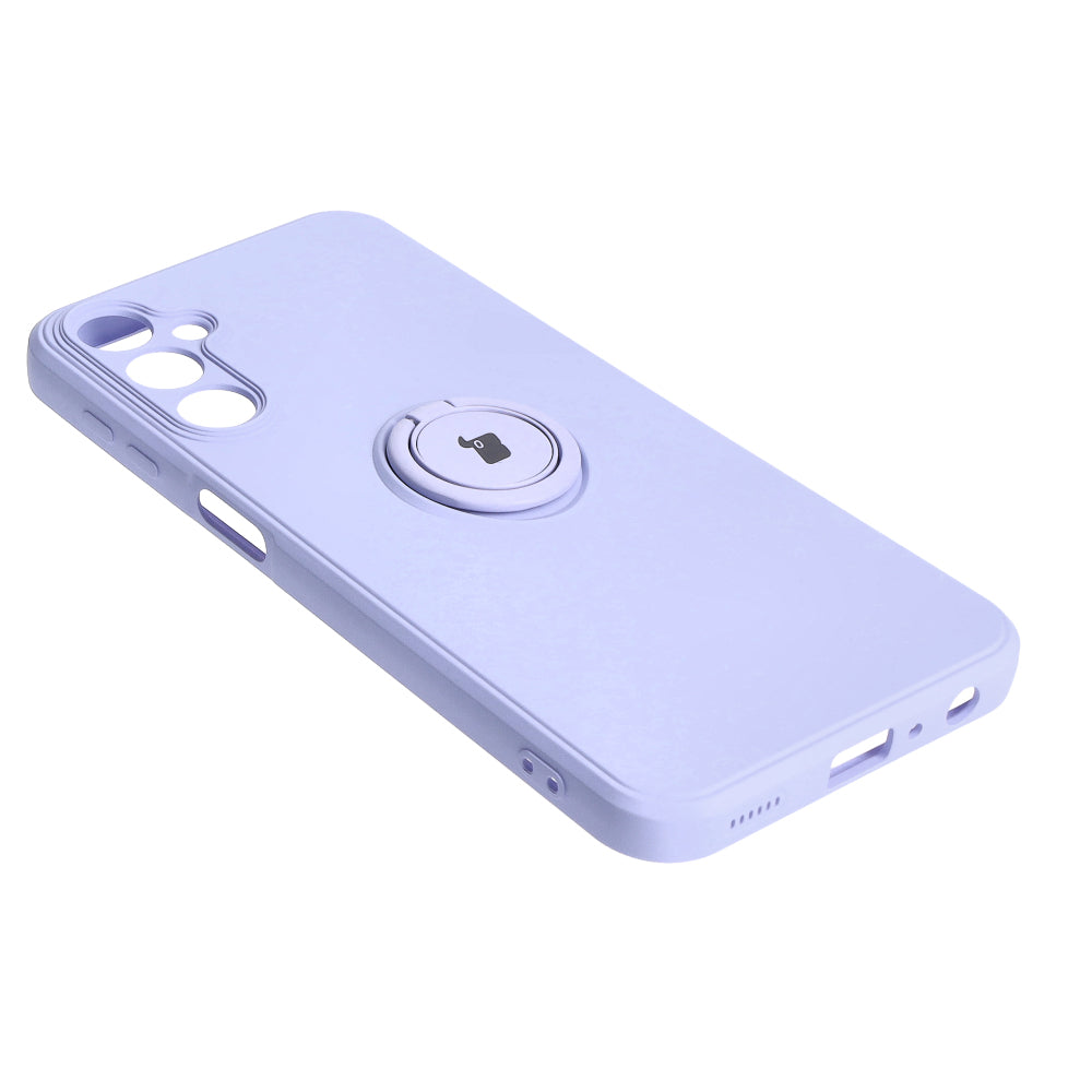 Schutzhülle Bizon Case Silicone Ring Sq für Galaxy A24, Hellviolett