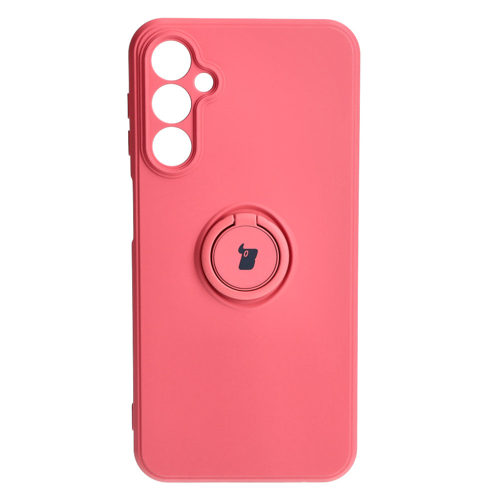 Schutzhülle Bizon Case Silicone Ring Sq für Galaxy A24, Dunkelrosa