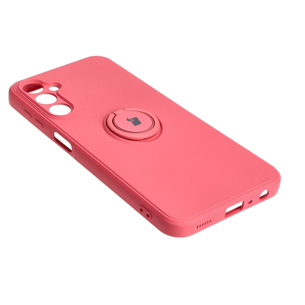 Schutzhülle Bizon Case Silicone Ring Sq für Galaxy A24, Dunkelrosa
