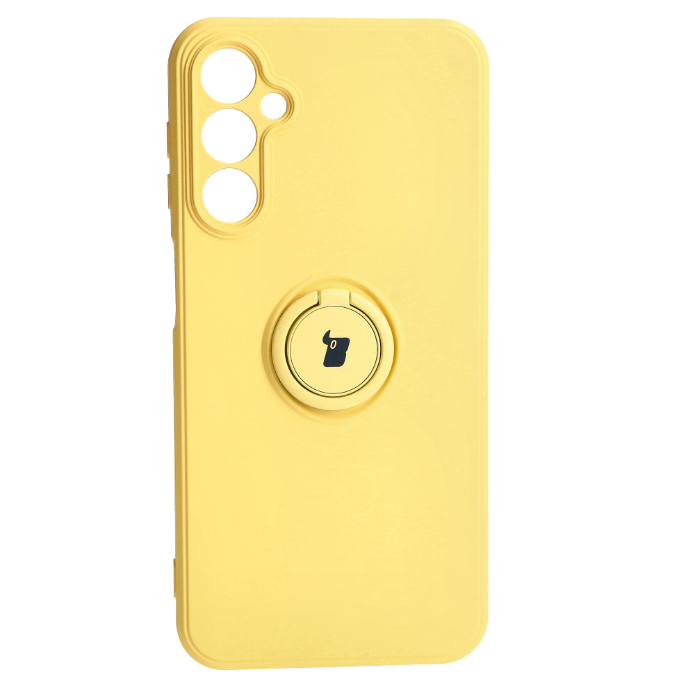 Schutzhülle Bizon Case Silicone Ring Sq für Galaxy A24, Gelb