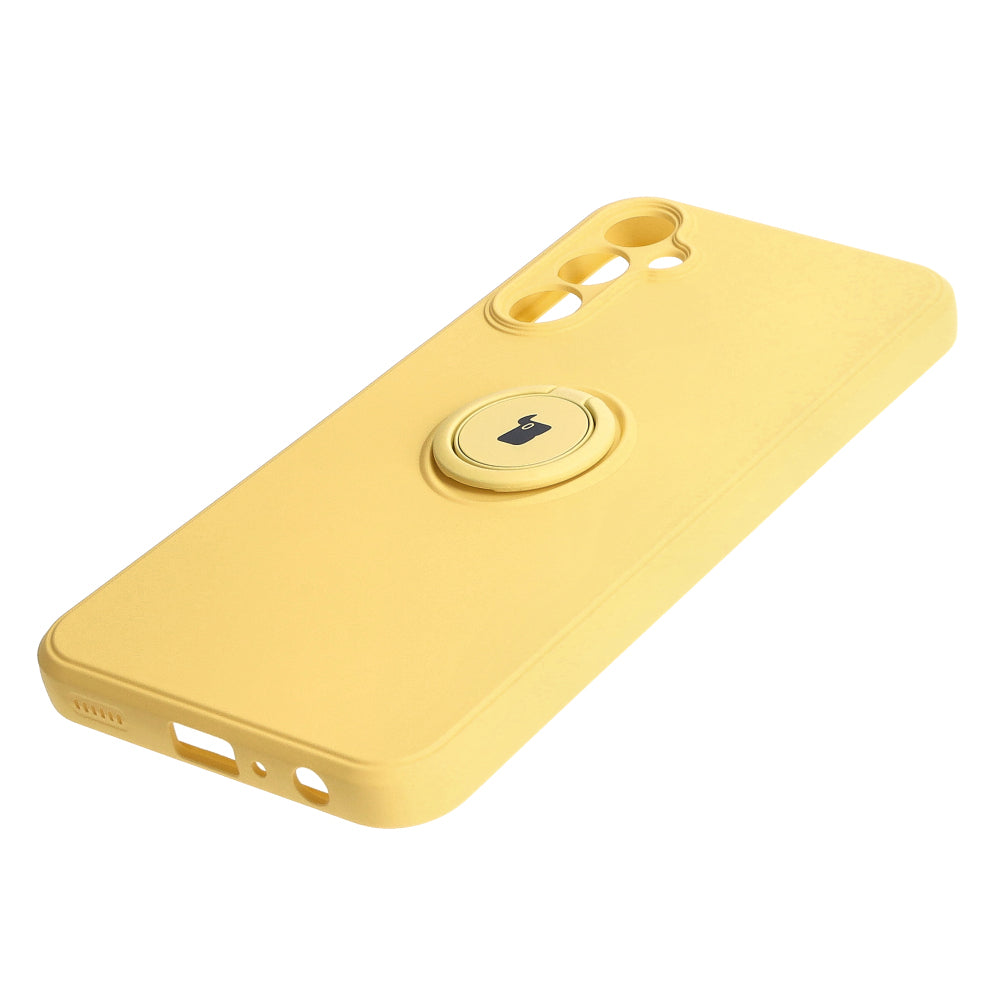 Schutzhülle Bizon Case Silicone Ring Sq für Galaxy A24, Gelb