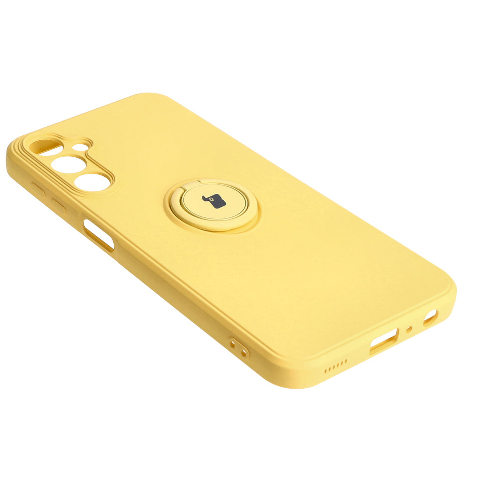 Schutzhülle Bizon Case Silicone Ring Sq für Galaxy A24, Gelb