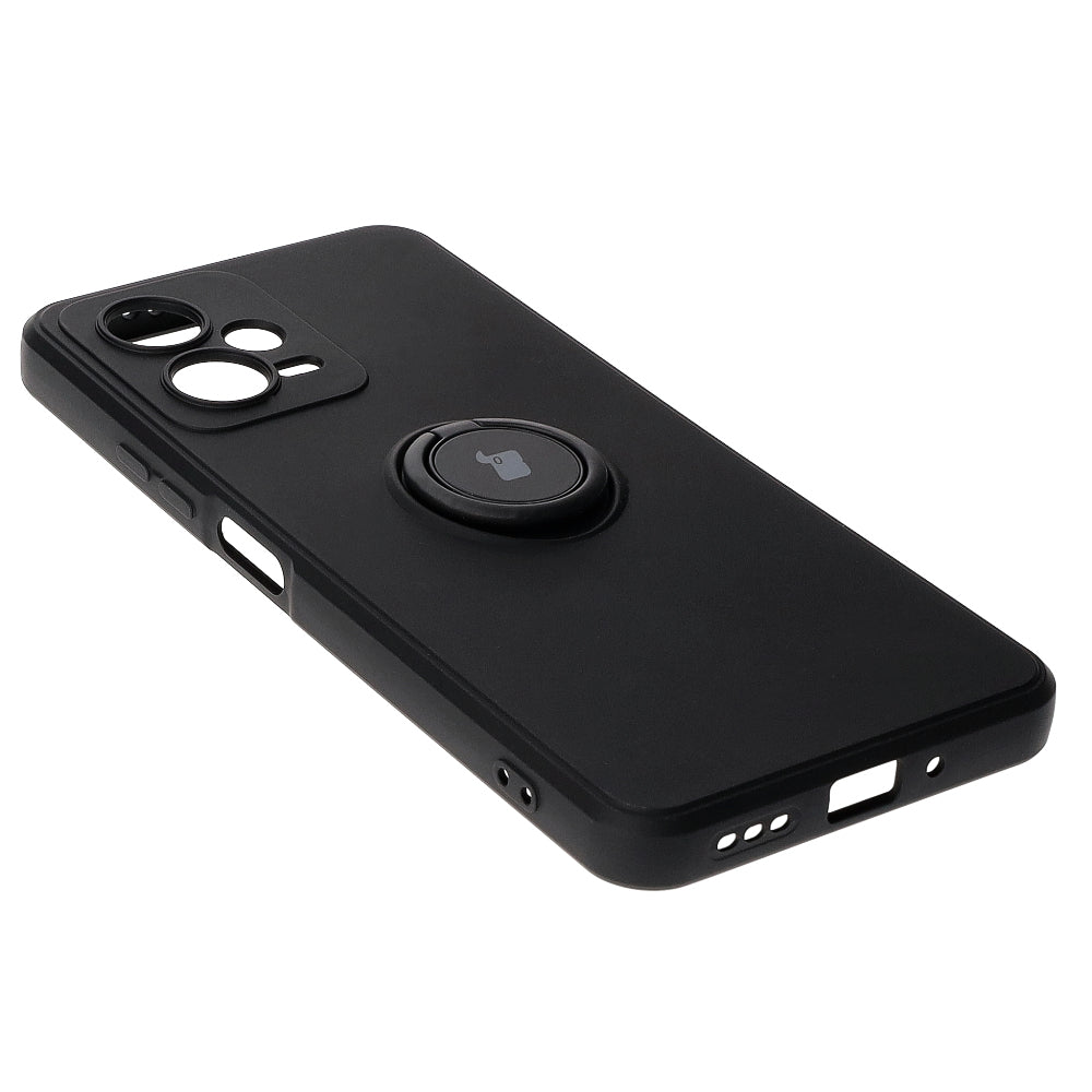 Schutzhülle Bizon Case Silicone Ring Sq für Xiaomi Redmi Note 12 5G/Poco X5, Schwarz