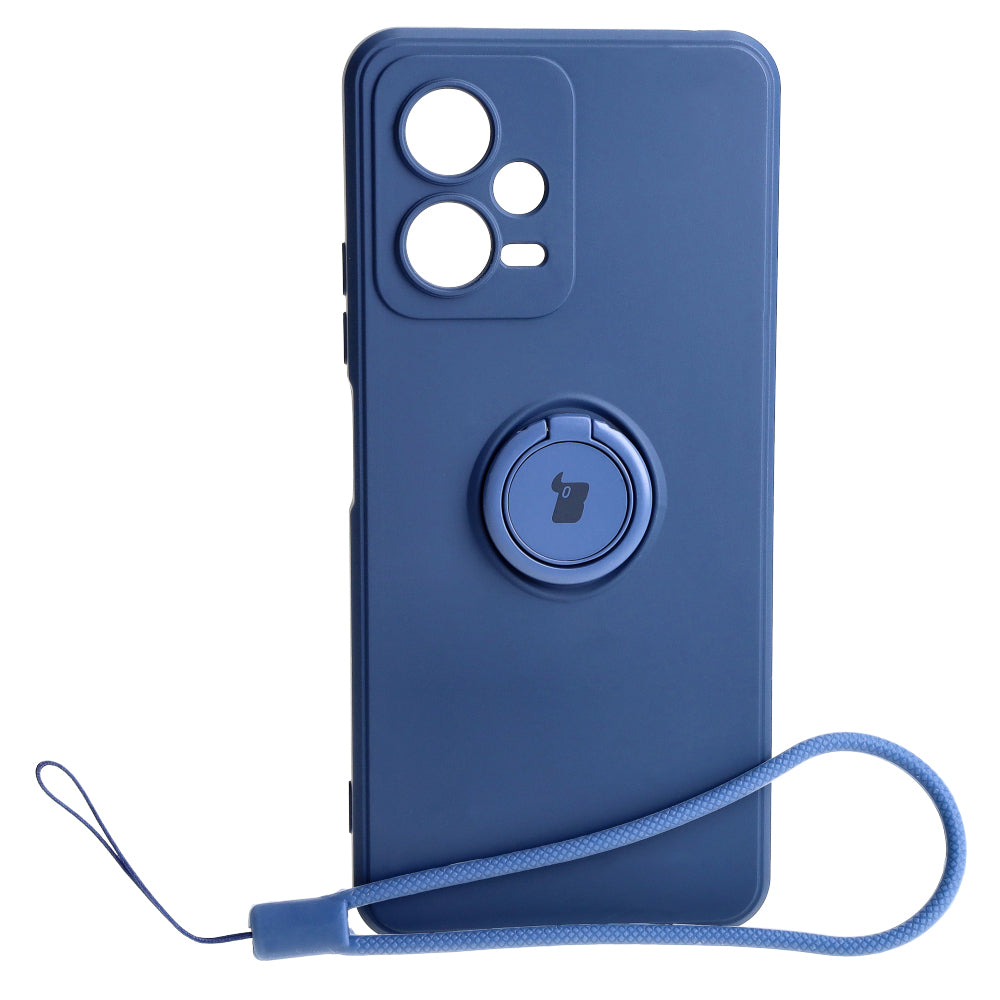 Schutzhülle Bizon Case Silicone Ring Sq für Xiaomi Redmi Note 12 5G/Poco X5, Dunkelblau